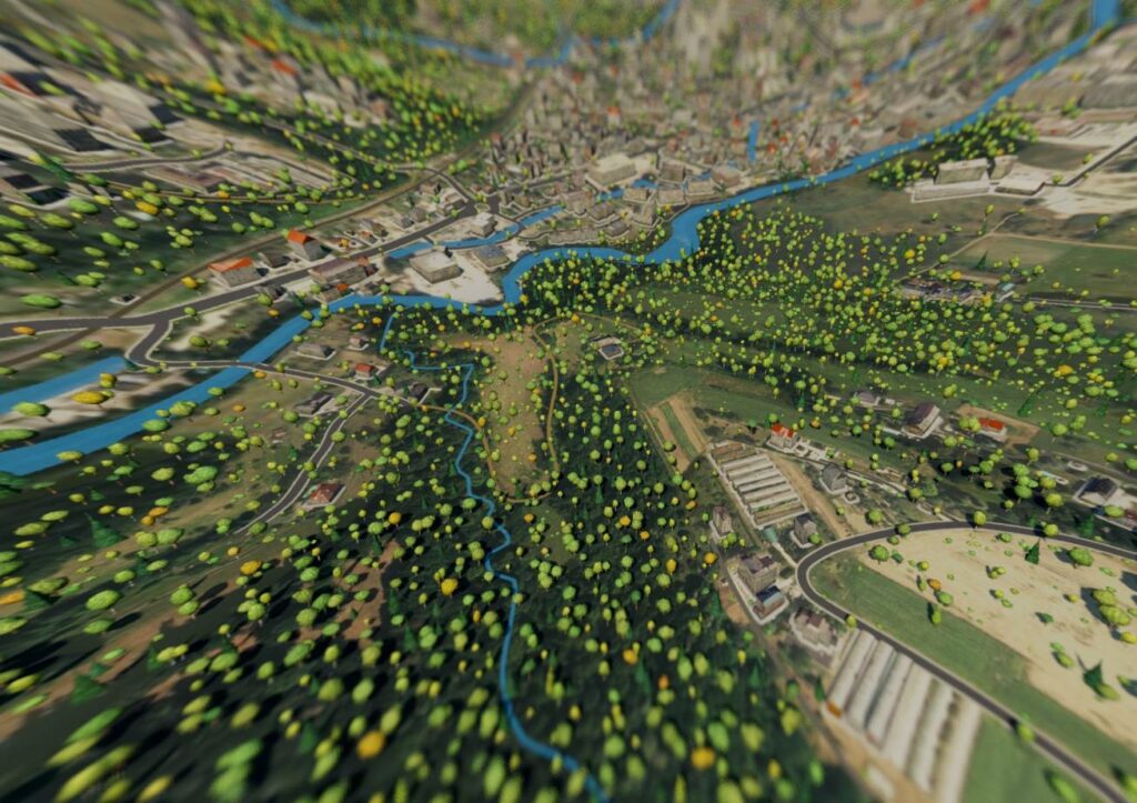 Photo aérienne IGN mapée sur le terrain
