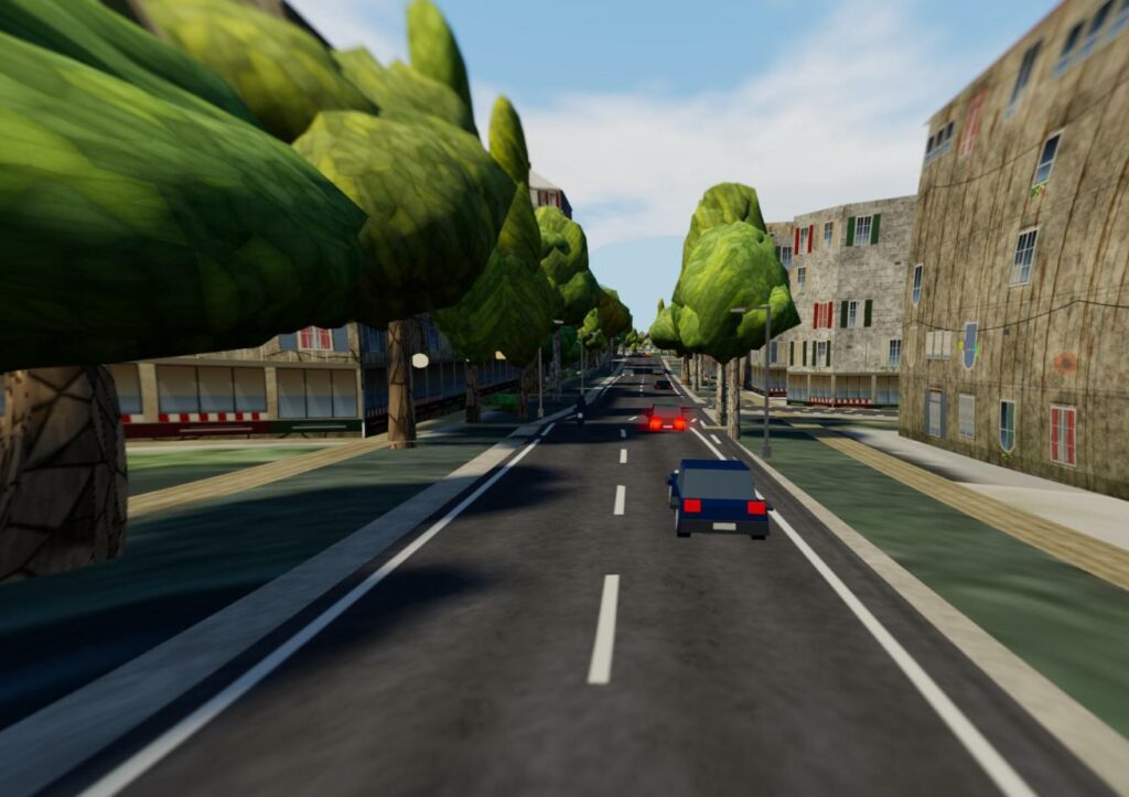 Une rue avec sa circulation